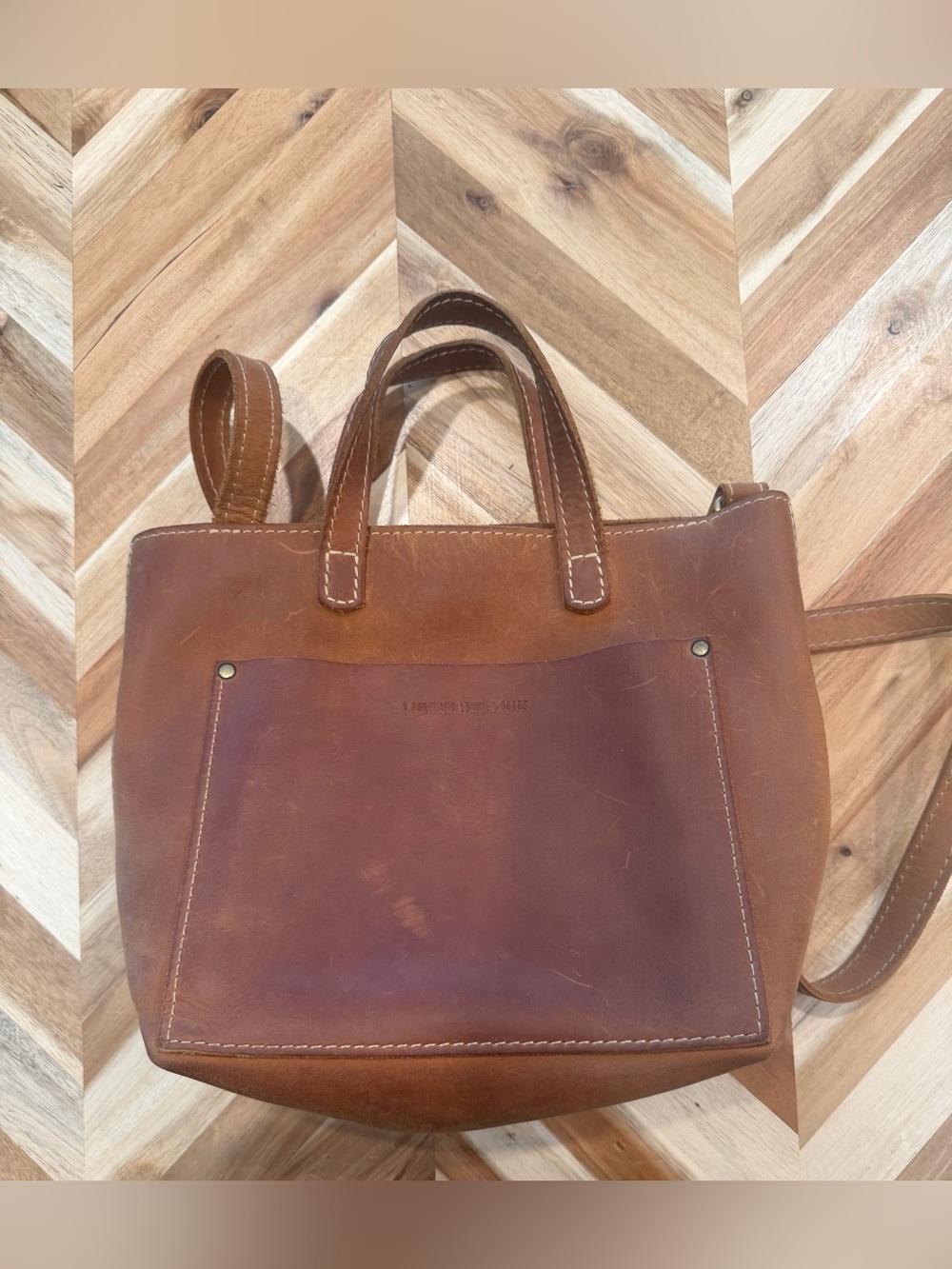 Portland Leather Zippered Mini Crossbody Tote - Dakota
